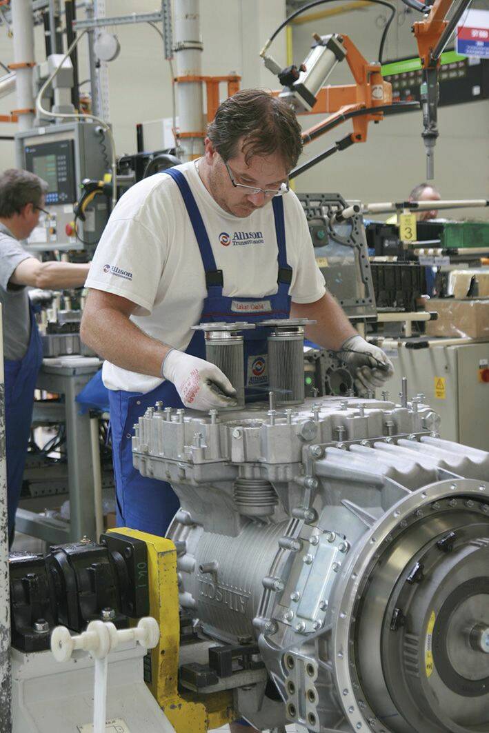 La 250 000e transmission Allison équipera un Van Hool EX, la gamme européenne d’autocars de tourisme du constructeur belge. © Allison transmission