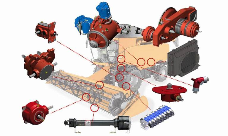 Avec les fabrications de ses différentes usines italiennes, auxquelles s’ajoutent des partenariats conclus avec des partenaires extérieurs, Bondioli & Pavesi a la capacité de prendre en charge l’ensemble des fonctions mécaniques et hydrauliques sur les engins tels que les moissonneuses.
© Bondioli & Pavesi