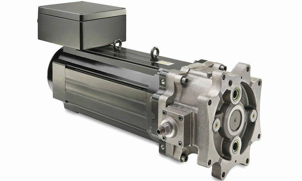 Exemple de produit hybride : l’Electro-hydrostatic Pump Unit (ou EPU) est une pompe pouvant travailler dans les deux sens (aspiration/refoulement dans les sens horaire/anti-horaire) associée à un moteur Brushless. © Moog