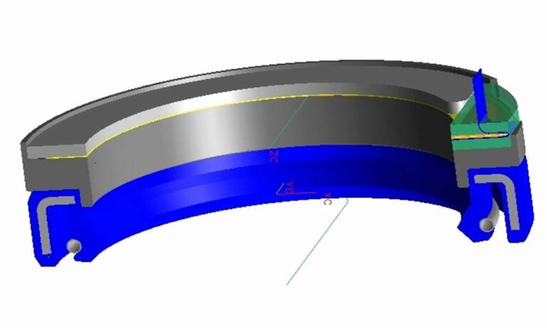 Le système d’étanchéité Simmering® à fonction de surveillance Condition Monitoring permet d’analyser à distance l’état des bagues d’étanchéité montées sur des arbres. © Freudenberg