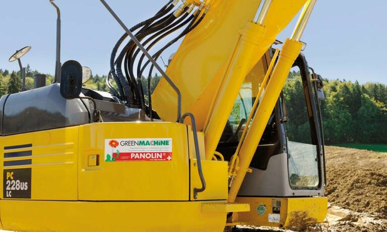 Panolin a élaboré le concept de « Green Machine » qui s’applique aux machines dont les équipements sont lubrifiés en huiles « bio » et non toxiques. © Panolin