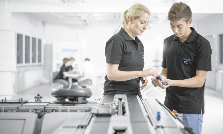 L’usine apprenante (Learning Factory), partie intégrante de l’usine technologique. © Festo