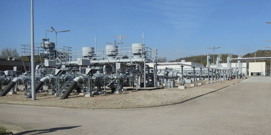 Une installation de stockage de gaz naturel souterraine à Empelde près d’Hanovre en Allemagne. © Fluke