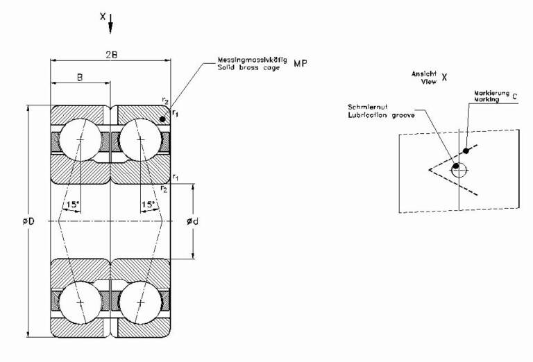 Fig. 3 : Deux exécutions de composants à roulements de la série PumpSet de NKE.