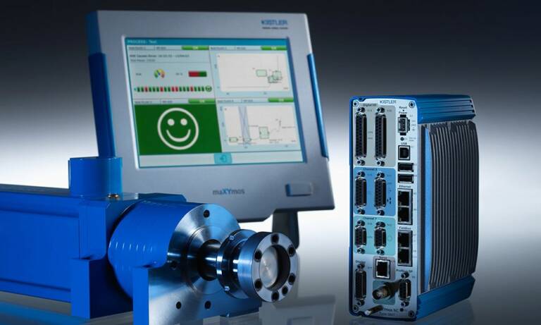 Avec le moniteur de contrôle maXYmos NC de Kistler, l’utilisateur passe facilement d’un modèle de vérins à l’autre, car il dispose d’une seule interface de gestion. © Kistler