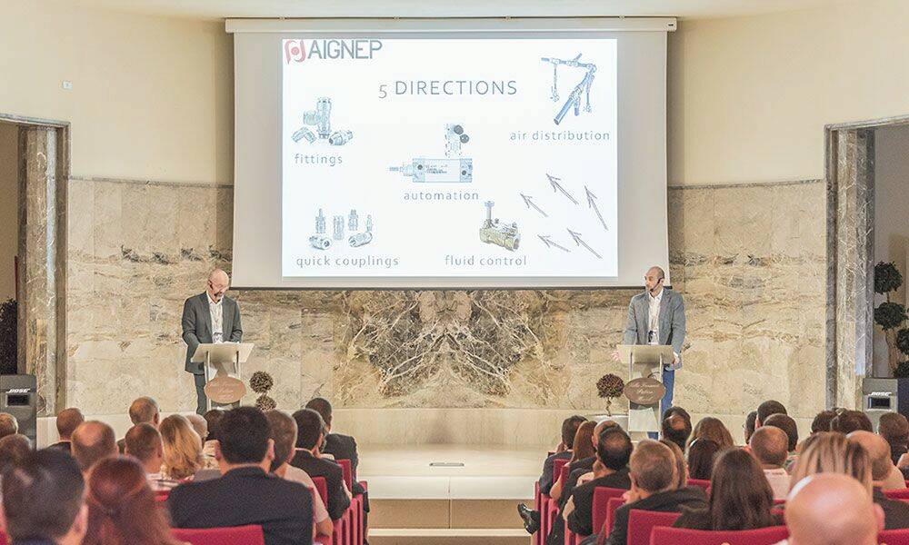 Les principaux partenaires d'Aignep étaient invités à la célébration de ses 40 ans, en septembre dernier, sur son site de Bione. © Aignep