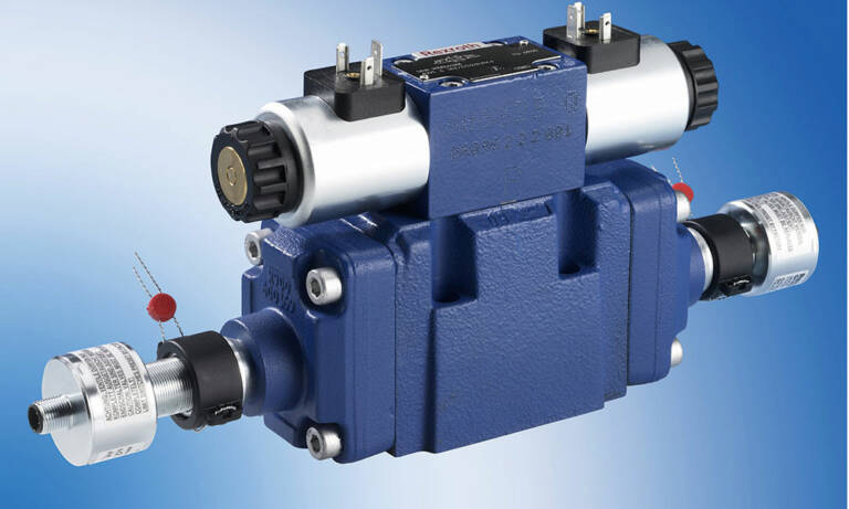Distributeur 4WEH avec indicateur de position de tiroir. © Bosch Rexroth 