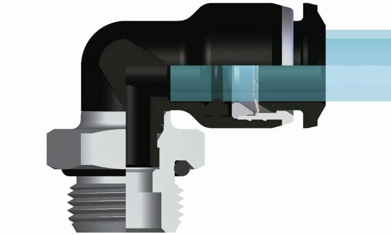 Raccord instantané Aignep avec joint de forme. © Aignep