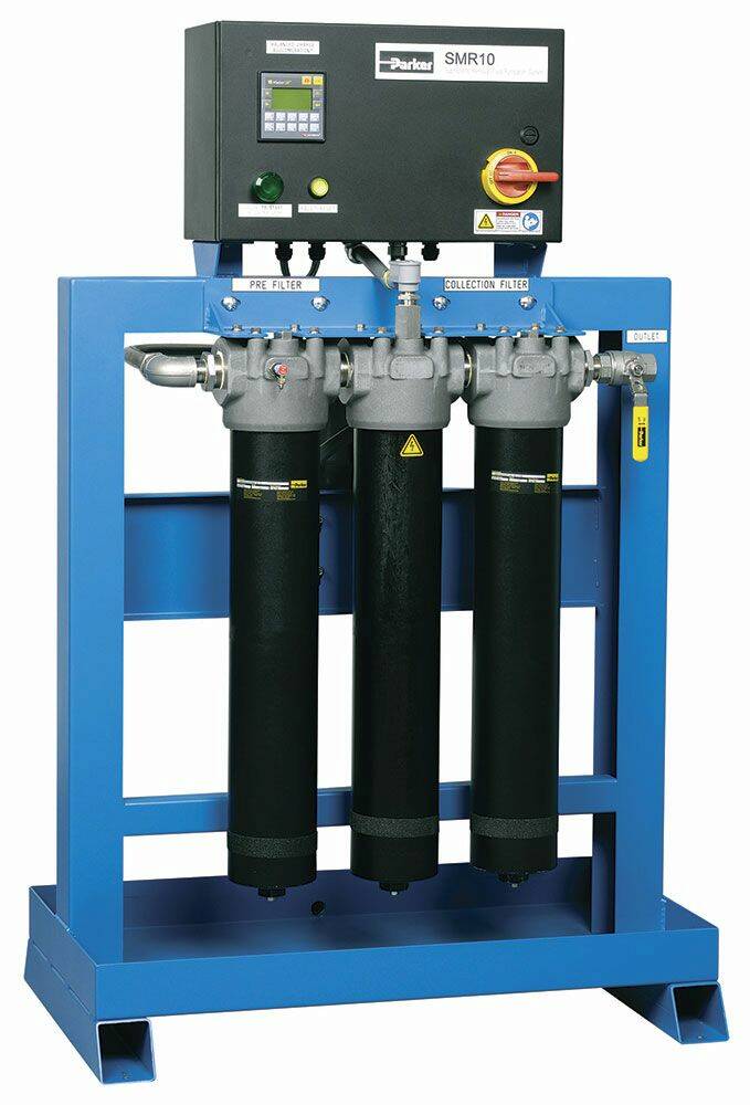 Le système de filtration SMR de Parker fonctionne par agglomération des particules par effet magnétique. © Parker Hannifin
