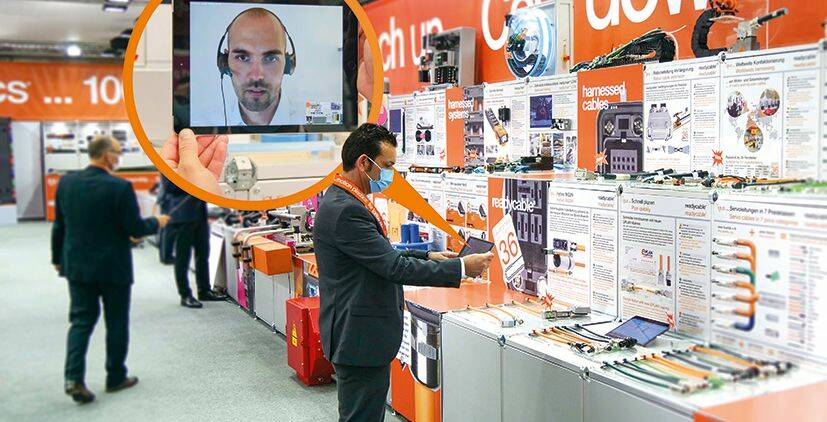 Le stand virtuel a été l’occasion pour igus de présenter ses nouveautés, dont le patin échangeable drylin W en inox, qui permet un changement rapide en milieu difficile, ou la nouvelle chaîne porte-câbles E4Q. © Igus