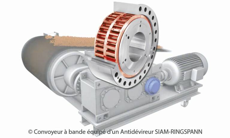 Les antidévireurs Siam-Ringspann réussissent à assurer avec efficacité la sécurité de nombreuses installations en empêchant mécaniquement l’inversion du sens de rotation des machines. © Siam Ringspann