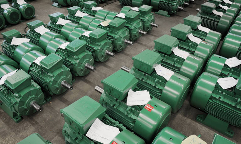 Stock de moteurs Nidec Leroy Somer. © Nidec Leroy Somer