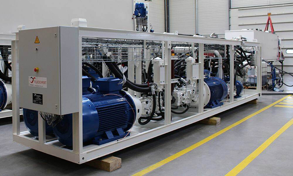 L’atelier de Fragnes abrite actuellement les skids hydrauliques destinés aux tunneliers NFM qui seront utilisés pour la réalisation du métro de Sao Paulo, au Brésil
© Fluidexpert