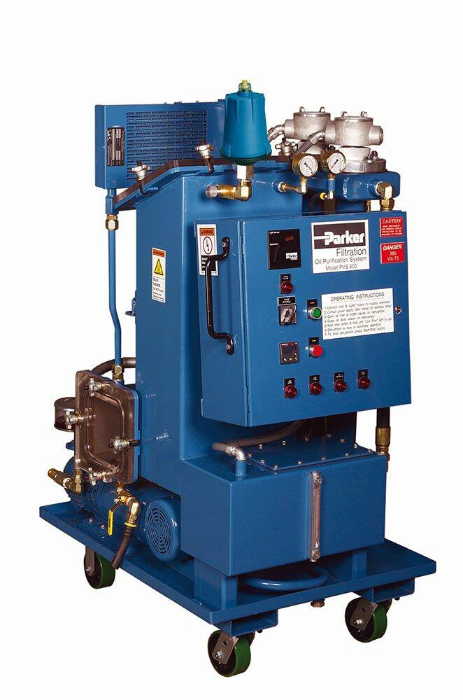 Le PVS de Parker est un système de purification des huiles par élimination de l'eau. © Parker Hannifin