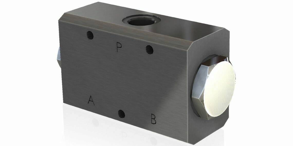 Les valves FDC140 peuvent diviser un débit unique en deux débits séparés, en conservant toujours le même ratio l'un par rapport à l'autre. © Gates