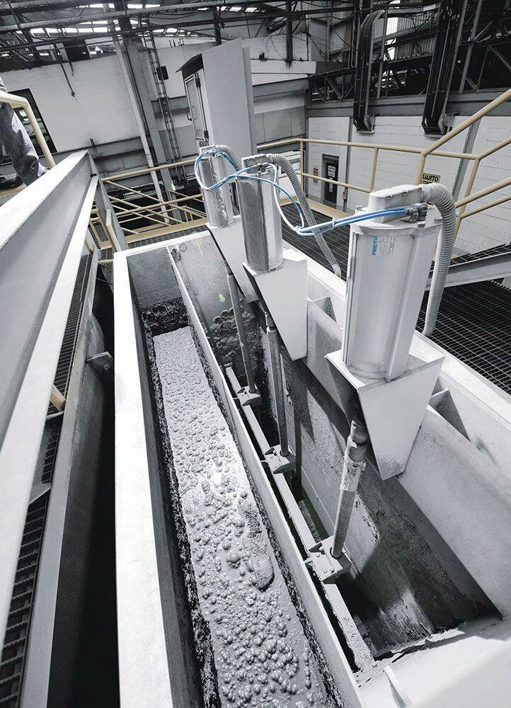La solution d’automatisation Festo au sein des cellules de flottation de la plus grande mine d’argent du monde à Fresnillo, au Mexique, à permis d’accroître la productivité tout au long de la chaîne de valeur. © Festo