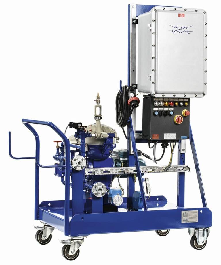 Il est possible d’enlever les particules et l’eau en une seule opération en utilisant un séparateur centrifuge, estime la société Alfa Laval. © Alfa Laval
