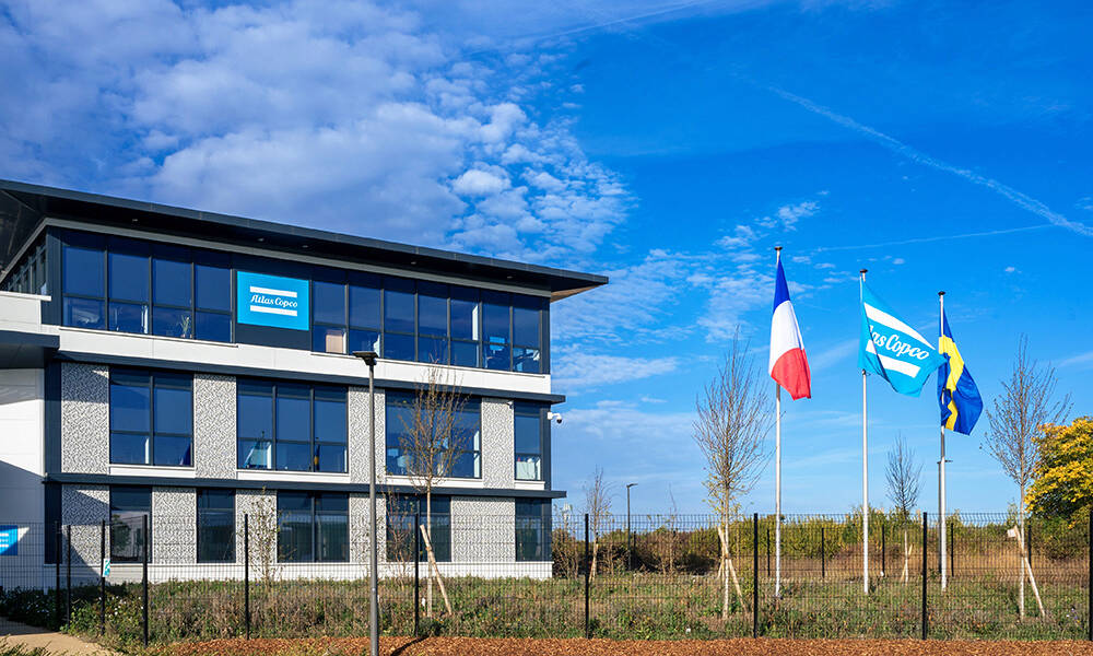 Le nouveau siège d’Atlas Copco France est situé à environ 20 mn de l’aéroport Roissy Charles de Gaulle. (crédit : Atlas Copco)
