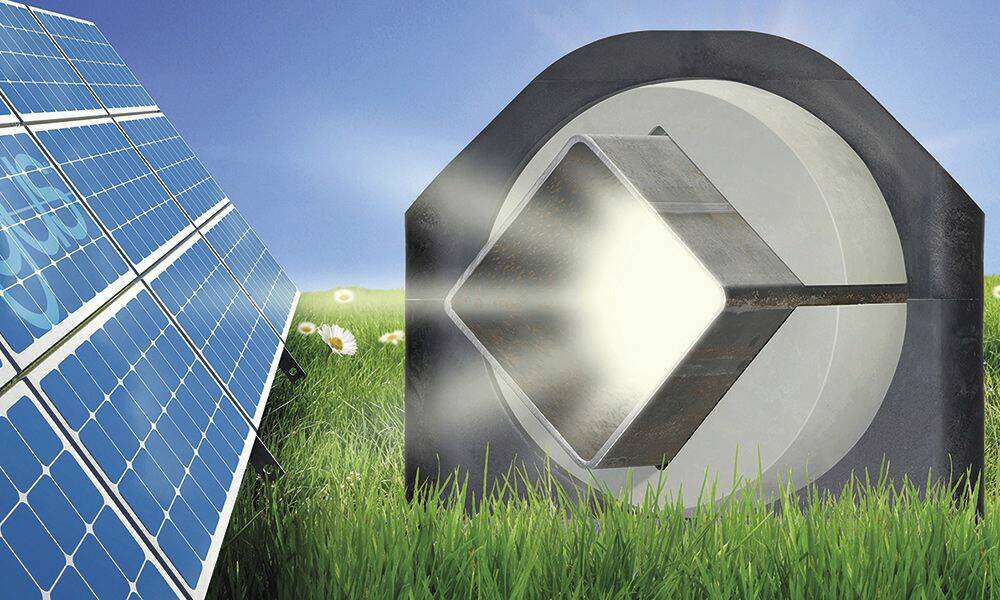 Les paliers Igus équipent des centrales solaires à panneaux orientables. © igus
