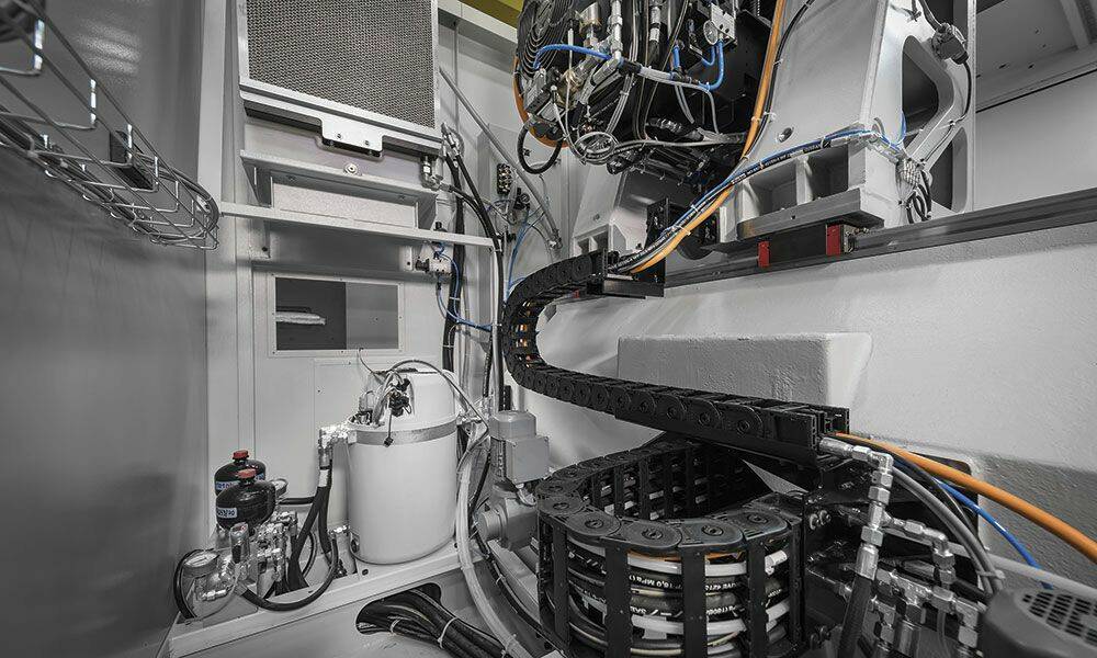 Les broches moteur des centres d’usinage Zuse Hüller Hille peuvent atteindre 16 000 tr/min et les broches équipées d’un réducteur délivrent, à la demande,&nbsp;
jusqu’à 80 kw de puissance et 2 600 Nm de couple.&nbsp;© Bosch Rexroth
