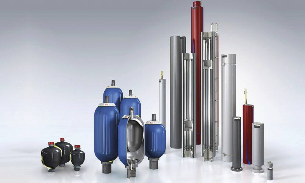 Roth Hydraulics propose une gamme complète d’accumulateurs à vessie, à membrane et à pistons. © Roth Hydraulics
