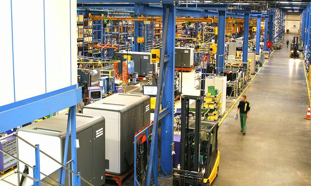 Le SmartLink équipe systématiquement toutes les machines qui sortent de l’usine d’Anvers d’Atlas Copco. © Atlas Copco
