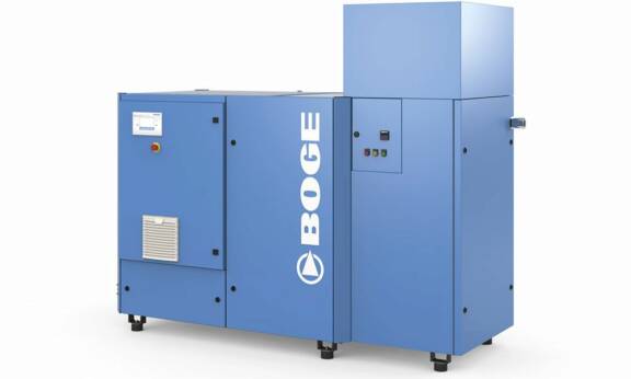 Boge propose une solution technique avec les modèles Boge Bluekat qui travaillent avec un convertisseur intégré. Il oxyde de manière fiable les hydrocarbures (huile) en eau et en CO2. Il n'y a donc plus de résidus qui doivent être nettoyés et entretenus.© Boge

