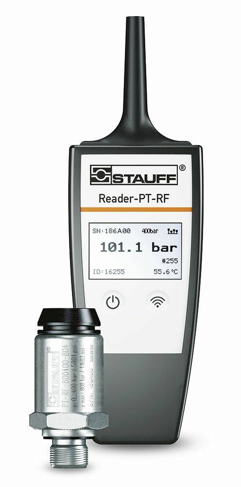 Les transmetteurs de pression de la série PT-RF enregistrent des plages de mesure comprises entre 0 … 16 bar et 0 bar … 600 bar (relatif). Stauff
