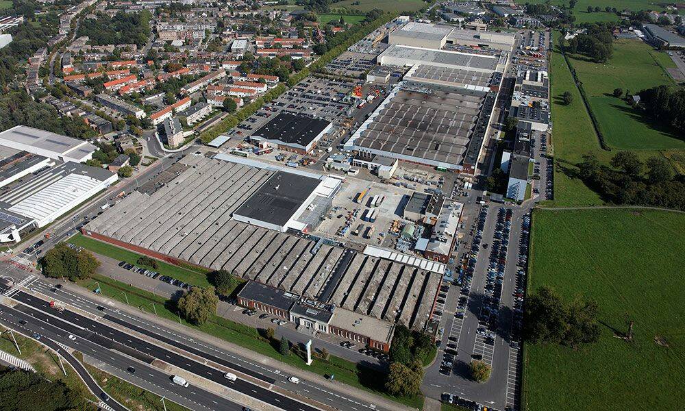 L'usine de compresseurs du groupe Atlas Copco à Anvers. © Atlas Copco
