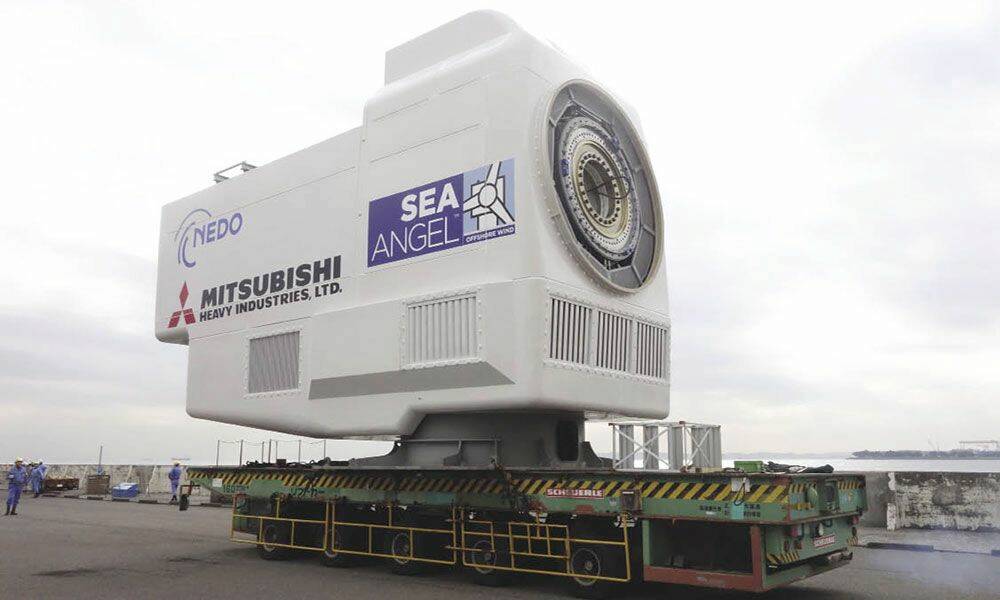 L’éolienne offshore Sea Angel, d’une puissance de 7 MW devrait être lancée sur le marché par Mitsubishi d’ici 2015. © Mitsubishi - Wind Energy
